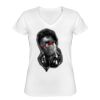 Playera Dama: Algodón Peinado Cuello V Miniatura