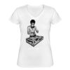 Playera Dama: Algodón Peinado Cuello V Miniatura