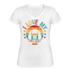 Playera Dama: Algodón Peinado Cuello V Miniatura