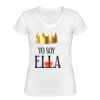 Playera Dama: Algodón Peinado Cuello V Miniatura