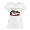 Playera Dama: Algodón Peinado Cuello V Miniatura