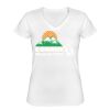 Playera Dama: Algodón Peinado Cuello V Miniatura
