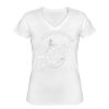 Playera Dama: Algodón Peinado Cuello V Miniatura